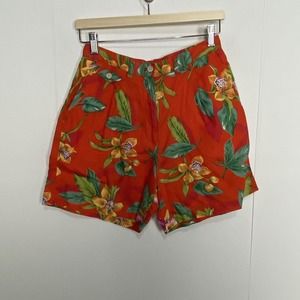 Lauren Ralph Lauren Women’s Multicolor Linen Hawaiian Floral Shorts Size 4